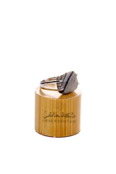 Shaka Khatam Square Silver Ring