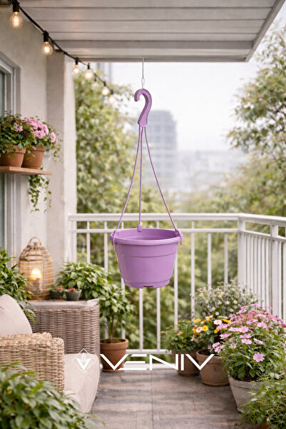 VENİV Askılı Dekoratif Saksı - Askı Dahil 18 cm x 12 cm