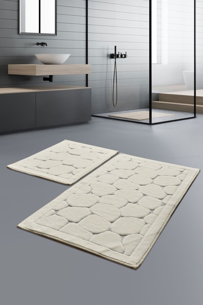 UnicUtil Set covorase baie 2 piese, Comfort Plush, UnicUtil, Ecru, Multicolor