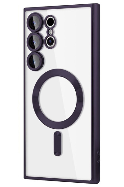 OEM Husa Luxury Magnetica, protectie camere, pentru Galaxy S24 Ultra, Mov