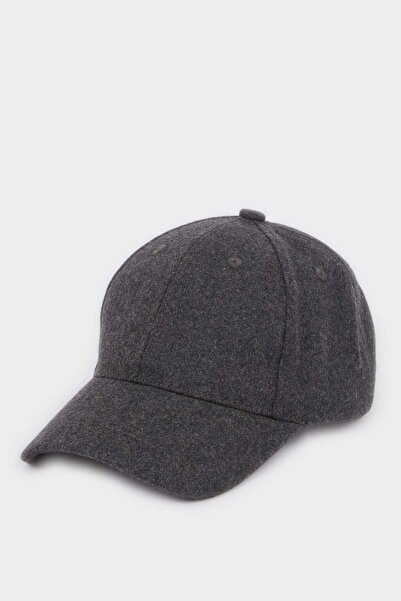 DeFacto Men's Basic Flat Melton Cap Hat H1371Ax26Sm