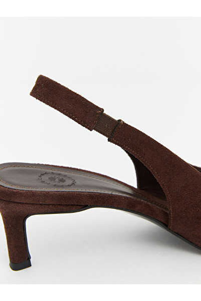 LC Waikiki Καφέ Μυτερό Μύτη Γυναικείο Παπούτσι με τακούνι