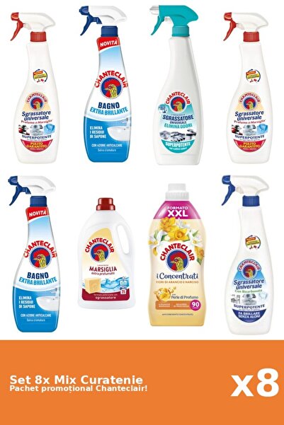 Chanteclair Set 8 Mix Curatenie Chanteclair: Bicarbonat, Clasic, Portocale, M...