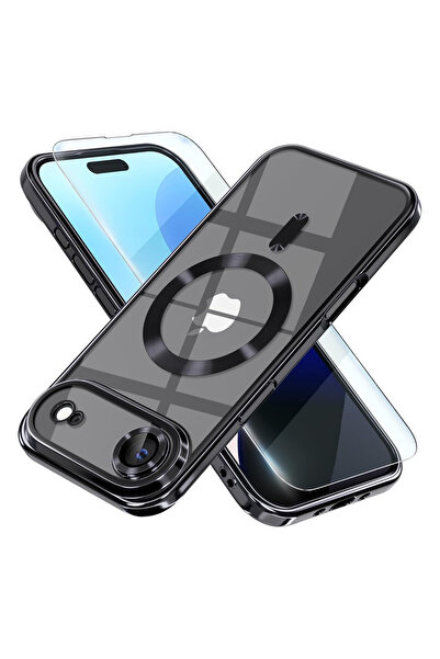 VERTEK Πολυτελής μαγνητική θήκη, προστασία κάμερας, για iPhone 17 Air, μαύρη