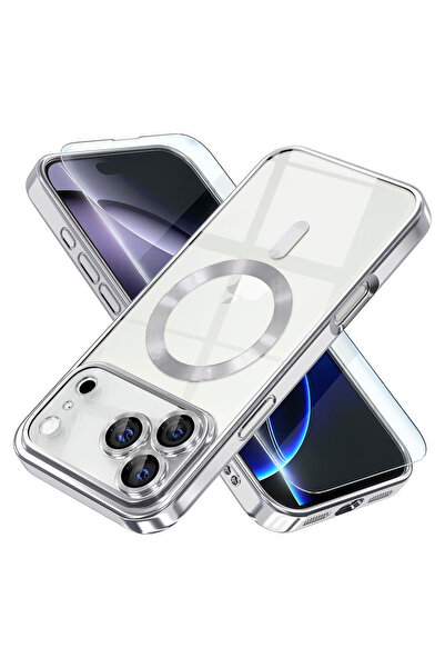 VERTEK Luxury Magnetic Case, camera protection, for iPhone 17 Pro, Silver