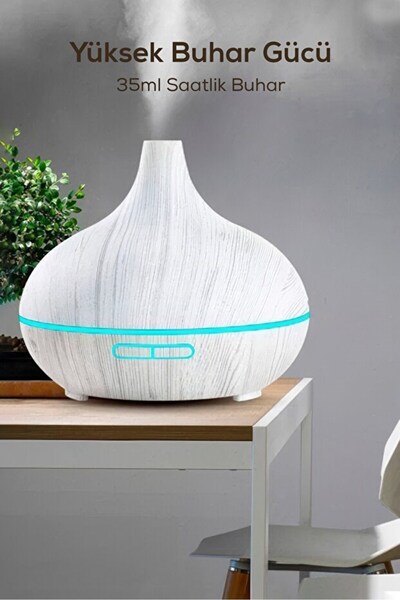 SORA HOME Aroma Difüzör Gece Işığı 7 Led Nemlendirici Kumandalı 550 Ml Buhar ...