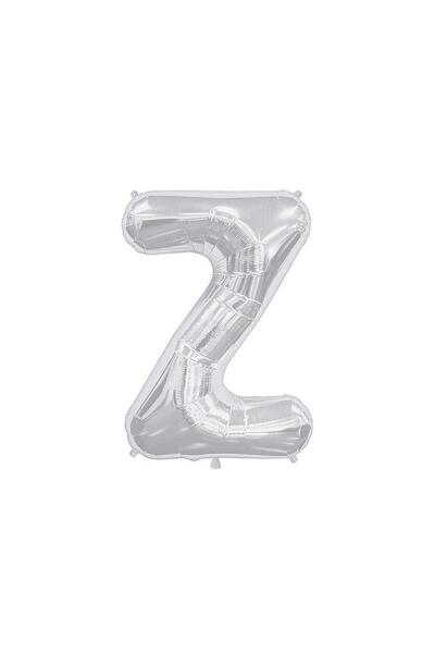 BEST PARTİ Large Size Silver Color 100 cm Letter Z Foil Balloon