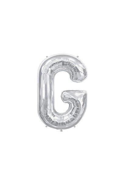 BEST PARTİ Large Size Silver Color 100 cm Letter g Foil Balloon