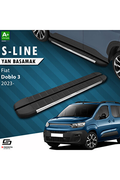 S Dizayn Fiat Doblo 3 S-Line Krom Yan Basamak 203 Cm 2023 Üzeri A+ Kalite FI-...