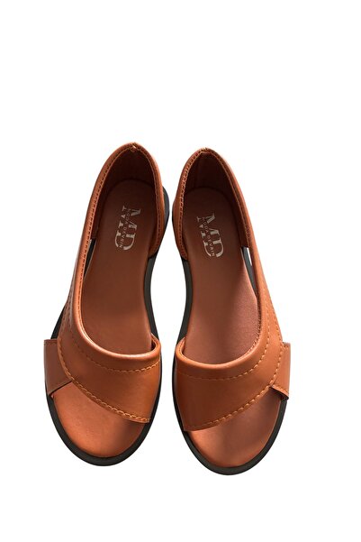 Moda Devrin Smeđe otvorene ženske letnje cipele Sandale Baletanke