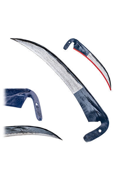 KADAX Coase manuală forjate, ascuțite, 50 cm, iarbă, metal solid, puternic, p...