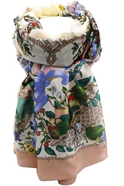 Hilldi Eșarfă supradimensionat pentru femei, poliester, imprimeu fluturi