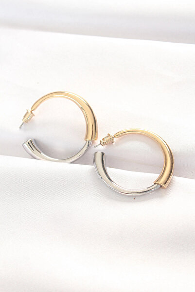 online kapsulavm avm alışveriş Brass Double Color Hoop Earrings