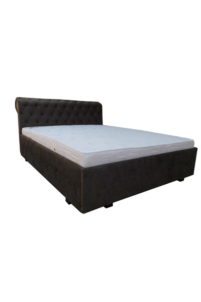 OEM Pat Tapițat cu Nasturi 140x200 Maro