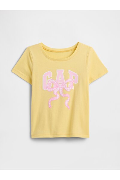 GAP Kız Bebek Sarı BabyGap Logo T-Shirt