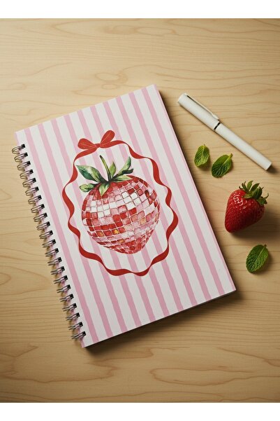 Ez&Tu Stıcker fiyonklu çilekli defter