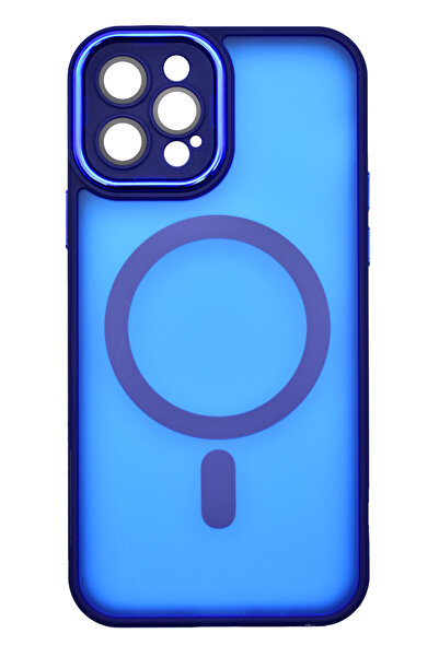 OEM Husa Magnetica Matte Silicon Camera Protection pentru iPhone 15, Albastru