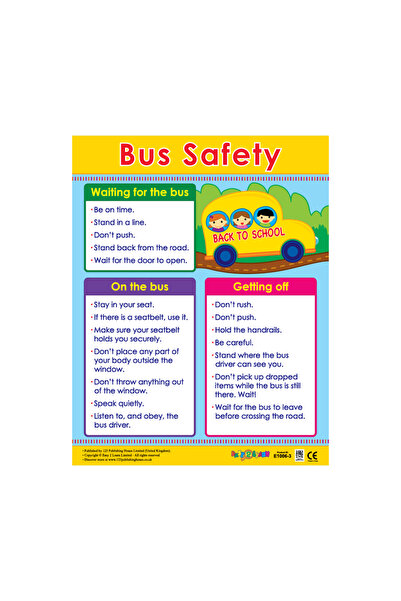 123Publishing House Bus Safety - Wall Chart in English