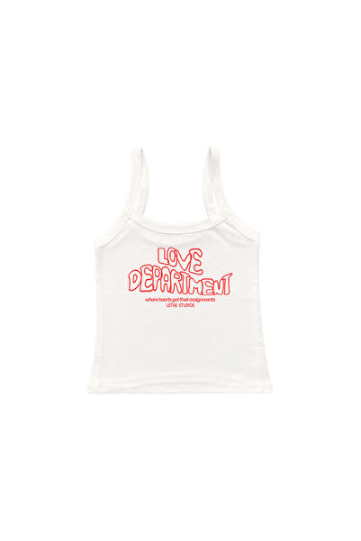 lethestudios Μπλούζα με στάμπα Love Department και τιράντες