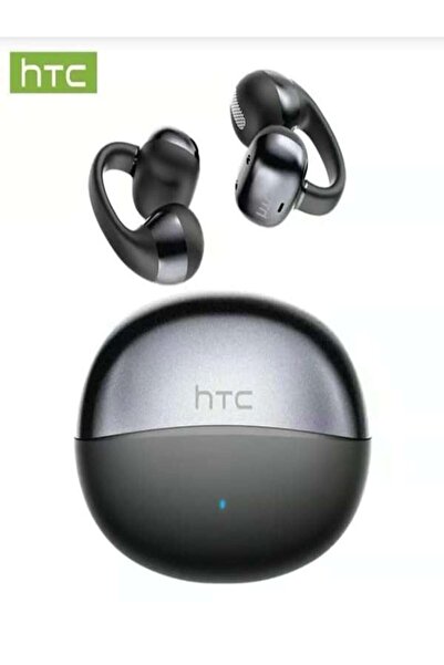 HTC NE56 Wireless Ear Clip-On Headphones, AI Noise Cancellation Technology, S...