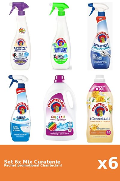 Chanteclair Set 6 Mix Curatenie Chanteclair: Lamaie, Clasic, Portocale, Color...