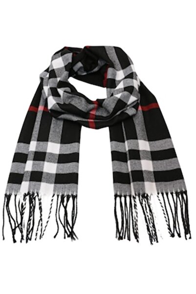 Joolar Large Glen Check Scarf for Cold Weather, Black