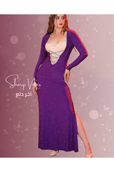 Sharqi Vibes Crystal Belly Dance Costume - Purple