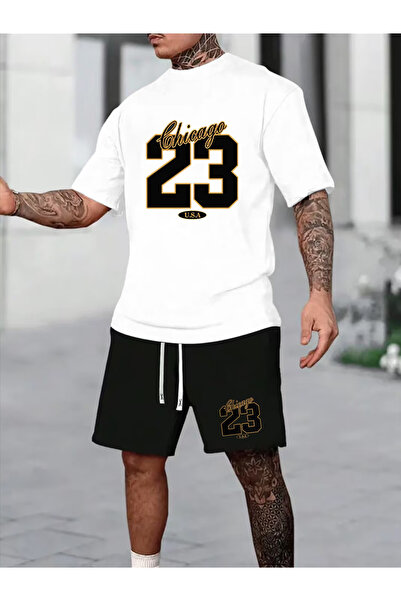 Flow touch 23 Shorts T-Shirt - Shorts and Top Tracksuit Set Printed Oversized...