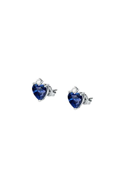 MORELLATO Tesori earrings, 925 silver, rhodium plated, blue, white crystals, ...