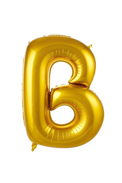 BEST PARTİ بالون فويل حرف B كبير الحجم ذهبي اللون مقاس 100 سم