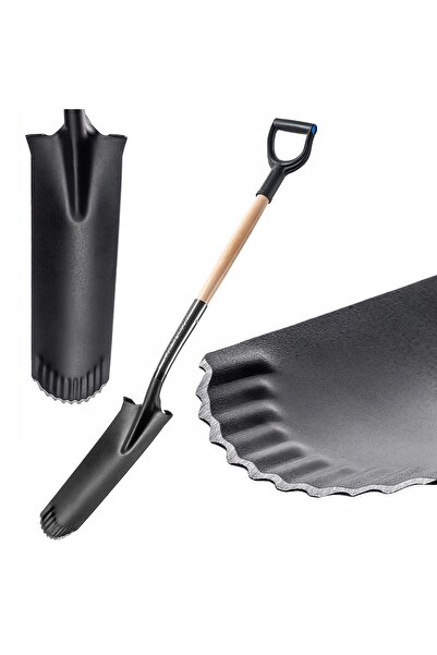 KADAX Lopată lungă pentru drenajul livezii, gaură îngustă și ascuțită, 124 cm