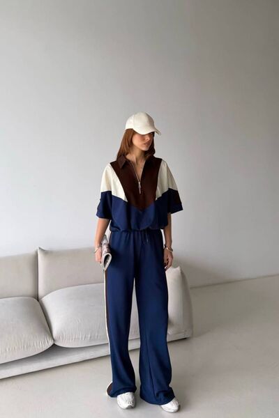 eBaa fashıon PARAŞÜT GARNİLİ HIRKA PANTOLON EŞOFMAN TAKIMI