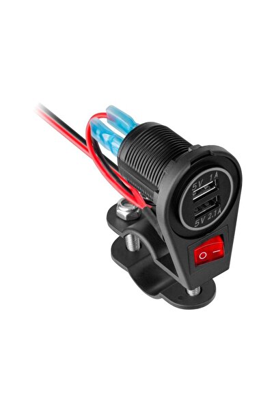 Peiying Motorcycle charger, Peiying, 2xUSB 3100 mA (Black)