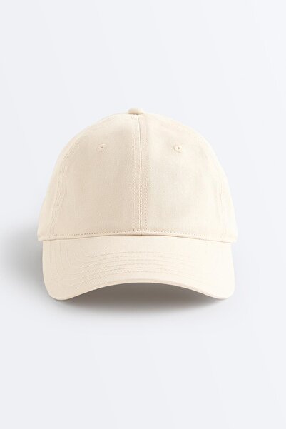 Oysho %100 pamuklu eskitme efektli şapka