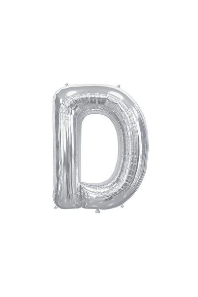 BEST PARTİ Large Size Silver Color 100 cm Letter D Foil Balloon