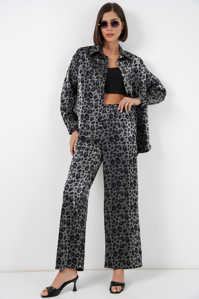 Bigdart 6699 imprimeu leopard set - Negru