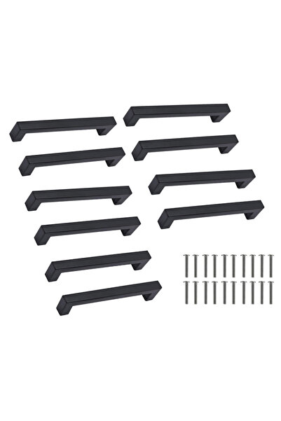 zola Σετ 10 λαβών επίπλων, μεταλλικές, ματ μαύρο φινίρισμα, αλουμίνιο, 13,6 x...