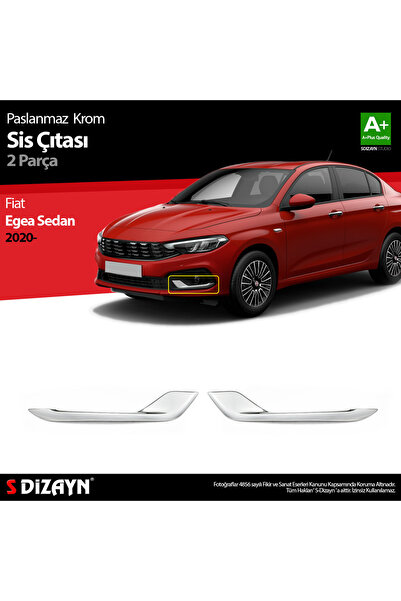 S Dizayn S-Dizayn Fiat Egea Sedan Krom Sis Çıtası 2 Prç. 2020 Üzeri 5824220
