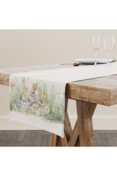 Lenjerii Deosebite Τραβέρσα 40x200cm 100% Βαμβάκι με λουλούδια, λαγουδάκια κα...