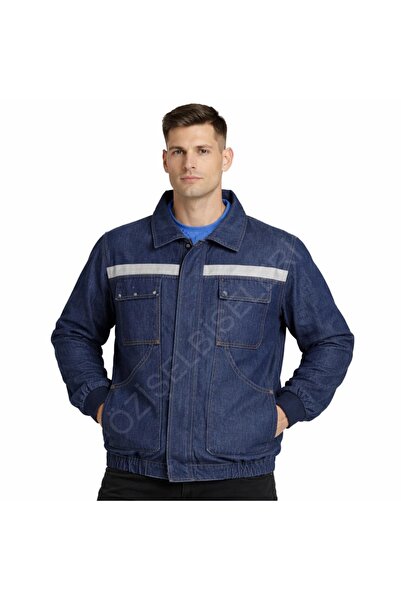 MODA Kaynakçı Kapitoneli Kot Mont Lacivert İş Elbiseleri