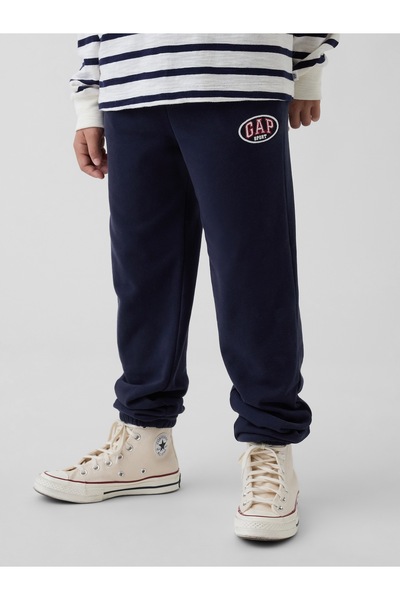 GAP Erkek Çocuk Lacivert VintageSoft Terry Sport Logo Jogger Eşofman Altı