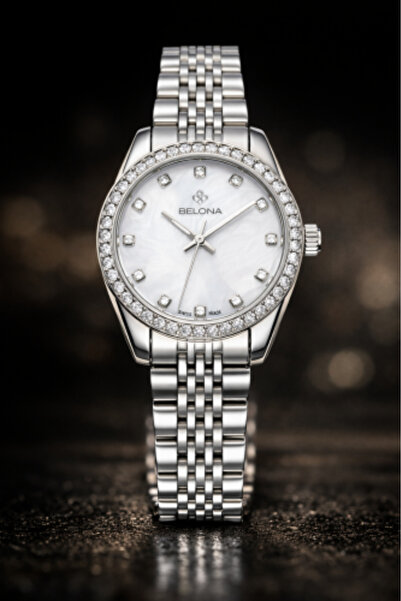 belona Luxury women's water-resistant watch made of stainless steel BW12006-02