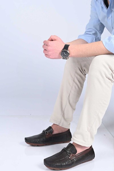 Bestello Χωρίς κορδόνια Με αγκράφα Πολυουρεθάνη Σόλα Γνήσιο Δέρμα μοκασίνια 0...