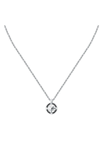 MORELLATO VERSILIA chain, silver stainless steel, black crystals, length 50cm...