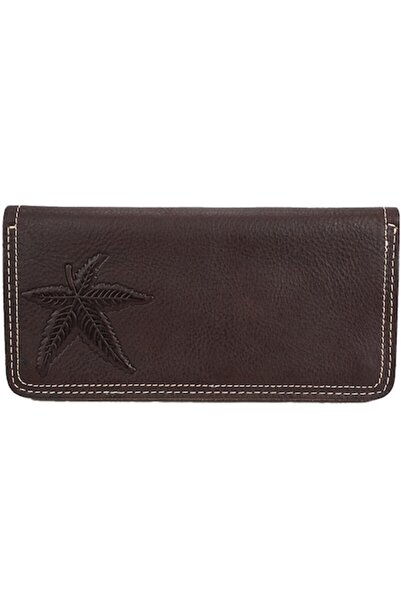 JOLAR. Super Slim Leather Wallet for Men with Card Slots, Leaf Print