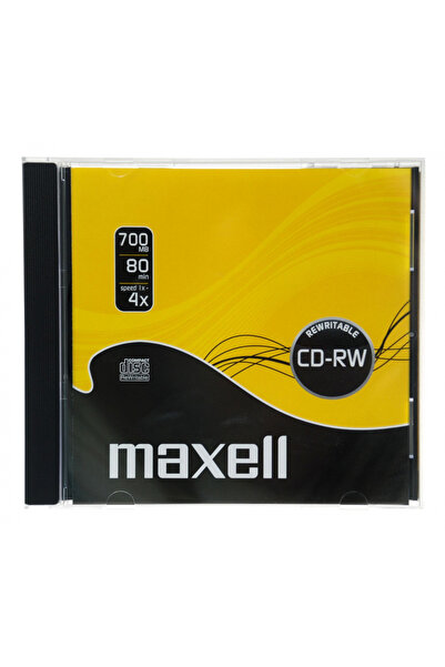 Maxell – CD-RW Reinscriptibil 700MB, 80min, 4X , in carcasa CD 10.4 mm – Stoc...