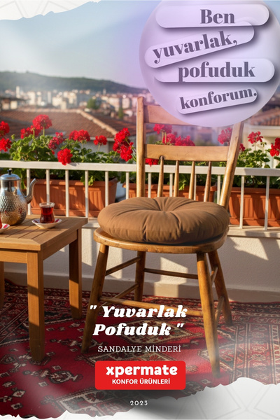 XPERMATE Pofidik Pernă rotundă pentru scaun, rezistentă la apă, ulei, bucătăr...