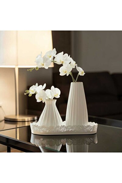 Carmen Soft Set de vaze ceramice nordice din fier forjat, 3 piese, Gld