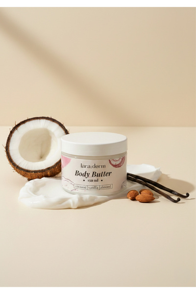 LARADERM Body Butter 150 ml - Coconut Vanilla Almond Vücut Nemlendirmeye Yard...