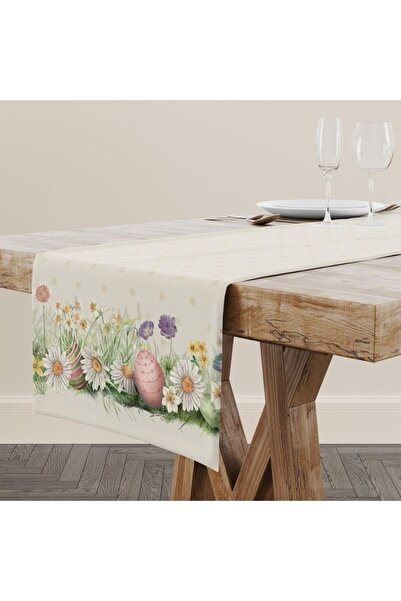 Lenjerii Deosebite Τραβέρσα 40x150cm 100% Βαμβάκι με ανοιξιάτικα λουλούδια κα...